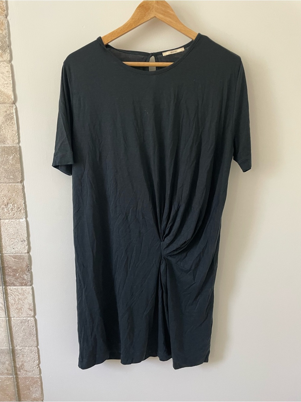 Sessun Black Twist-Front mini dress